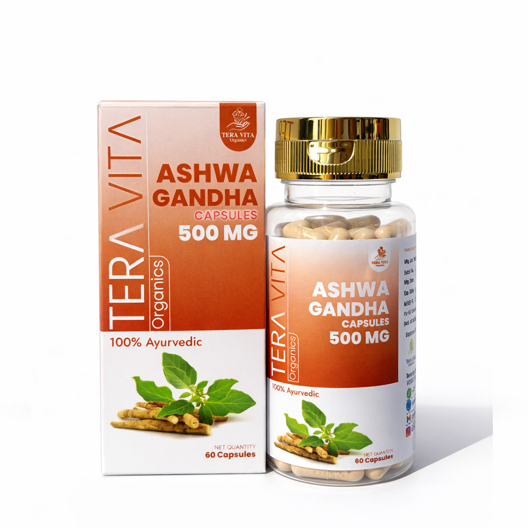 Ashwagandha Capsules 500mg – Stress Relief & Stamina Support – 60 Capsules