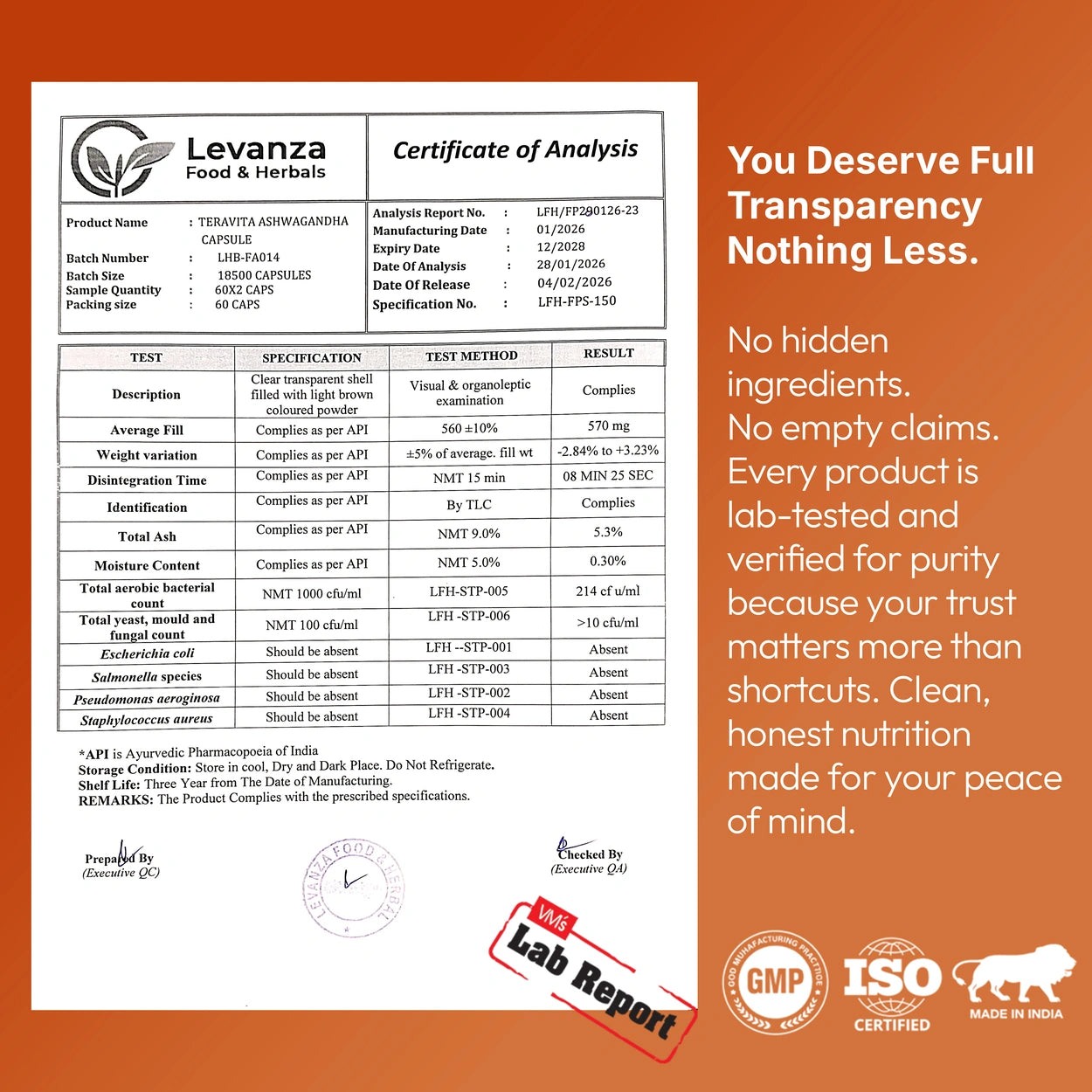 Ashwagandha Capsules 500mg – Stress Relief & Stamina Support – 60 Capsules