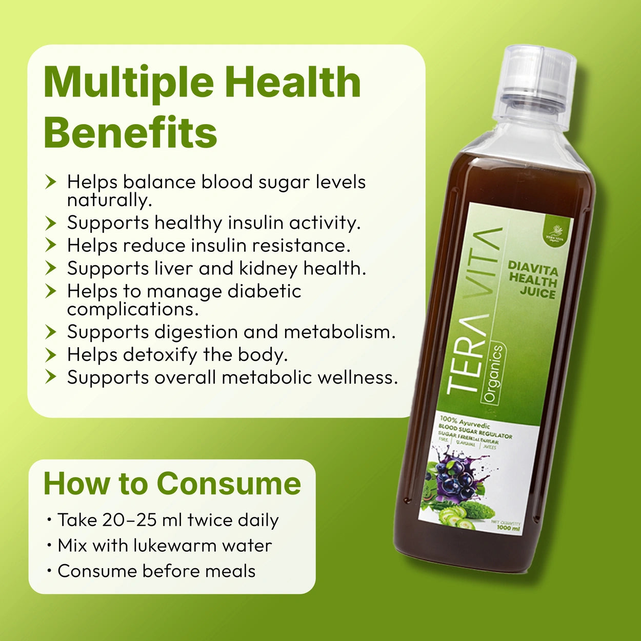 Diavita Health Juice – Ayurvedic Blood Sugar Regulator – 1000ml