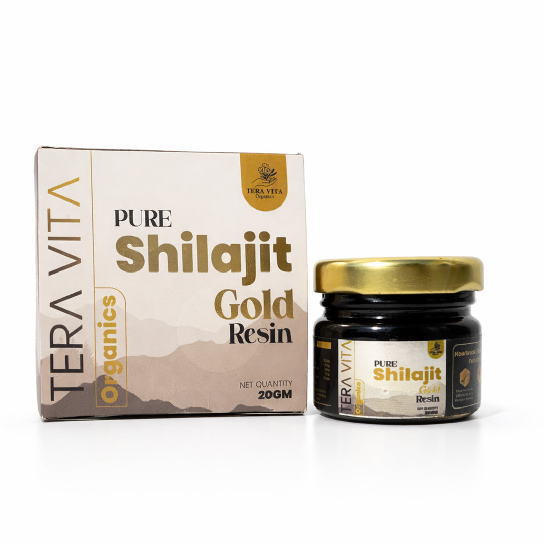 Pure Himalayan Shilajit Gold Resin with Gold Bhasam – 20g